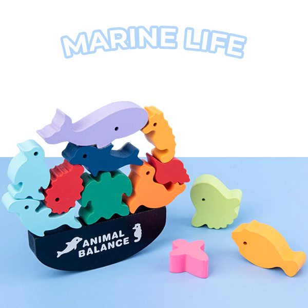 animal balance montessori toys Himiku