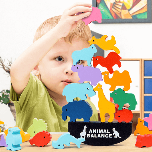 animal balance montessori toys Himiku wooden toys for kids